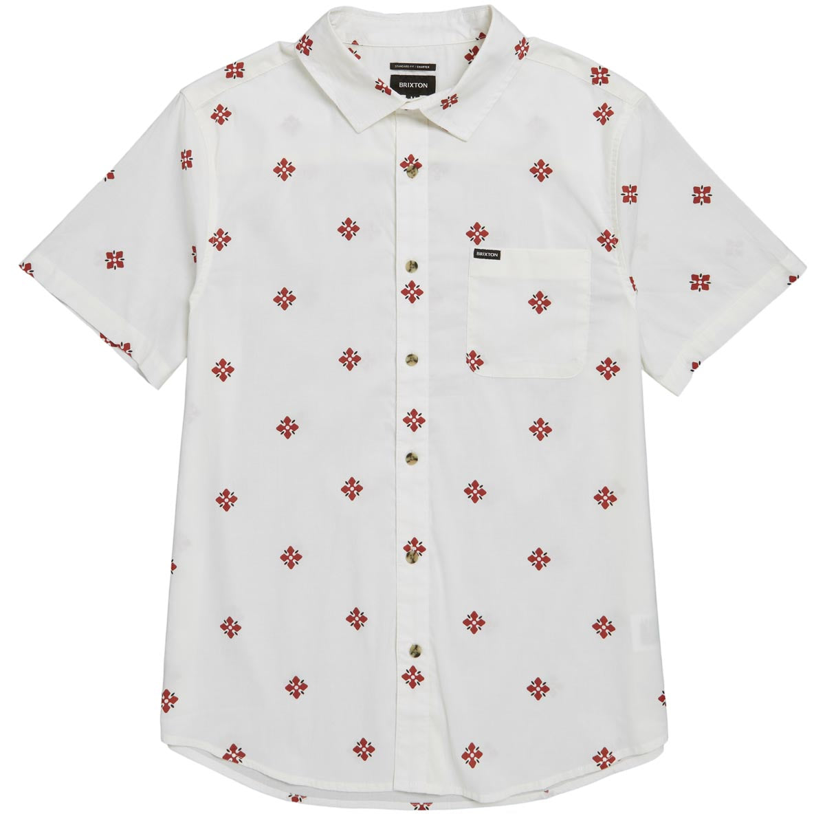 Brixton Charter Shirt - Off White Bandana Floral image 1