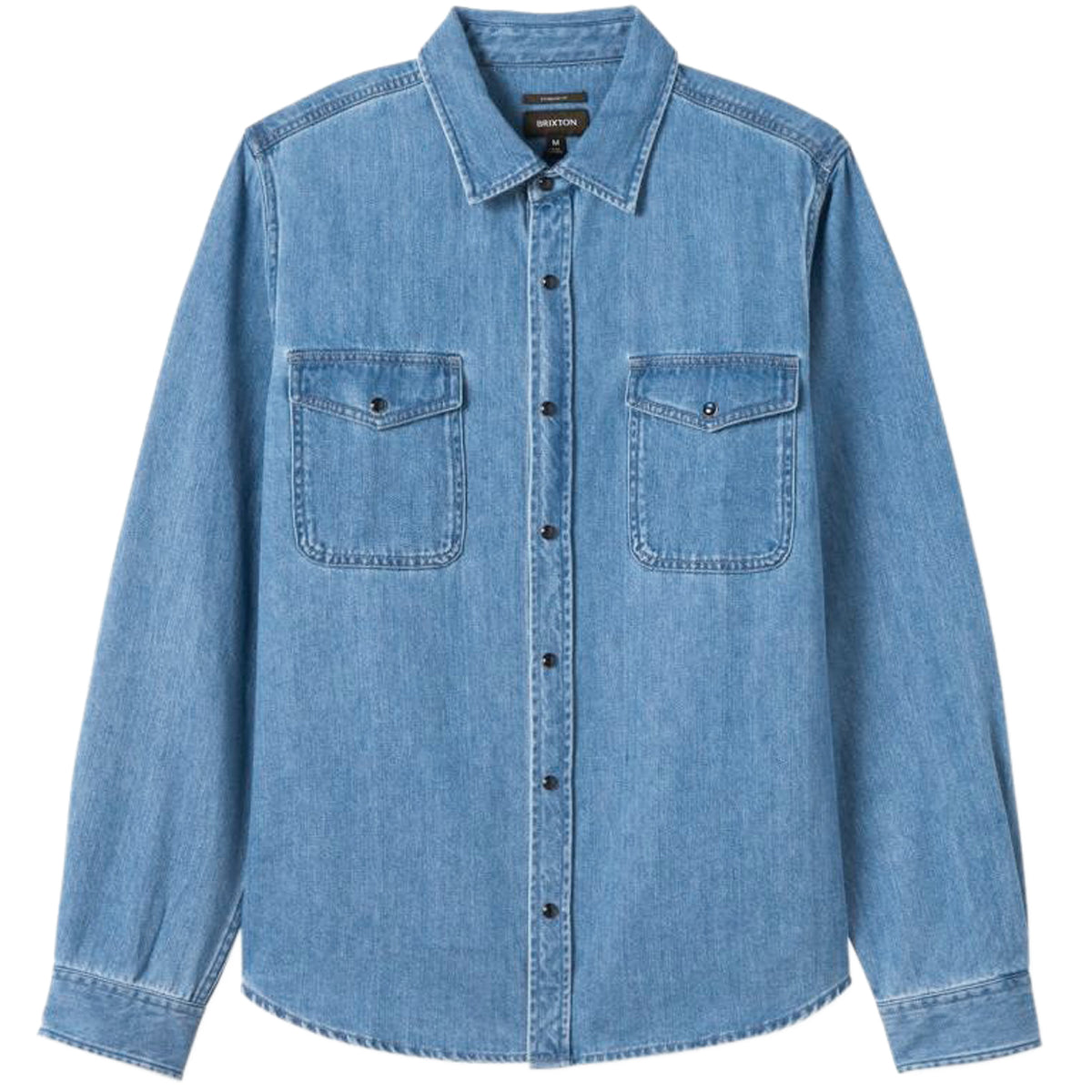 Brixton Wayne Long Sleeve Shirt - Washed Indigo image 2