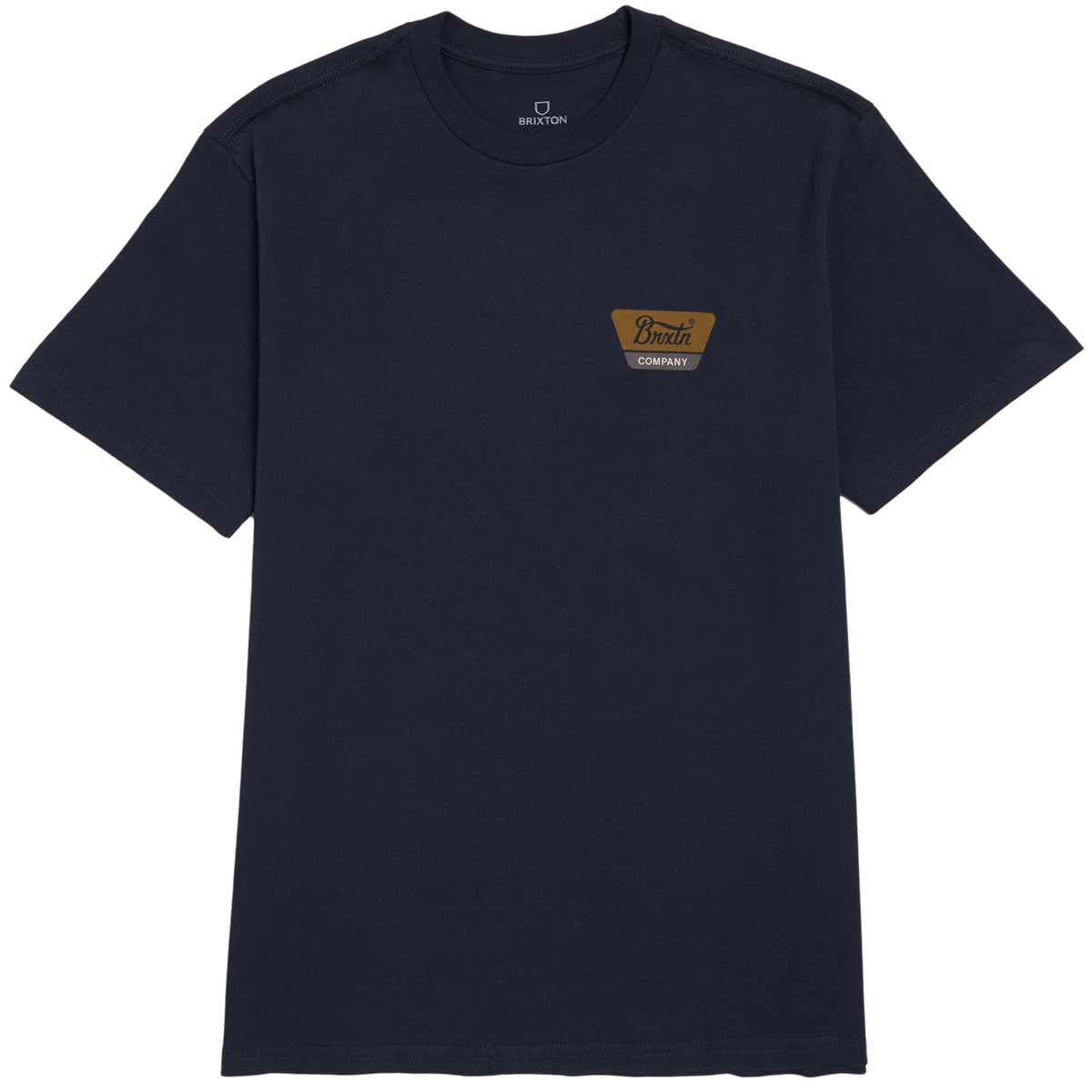 Brixton Linwood T-Shirt - Washed Navy/Golden Brown/Dusk image 1
