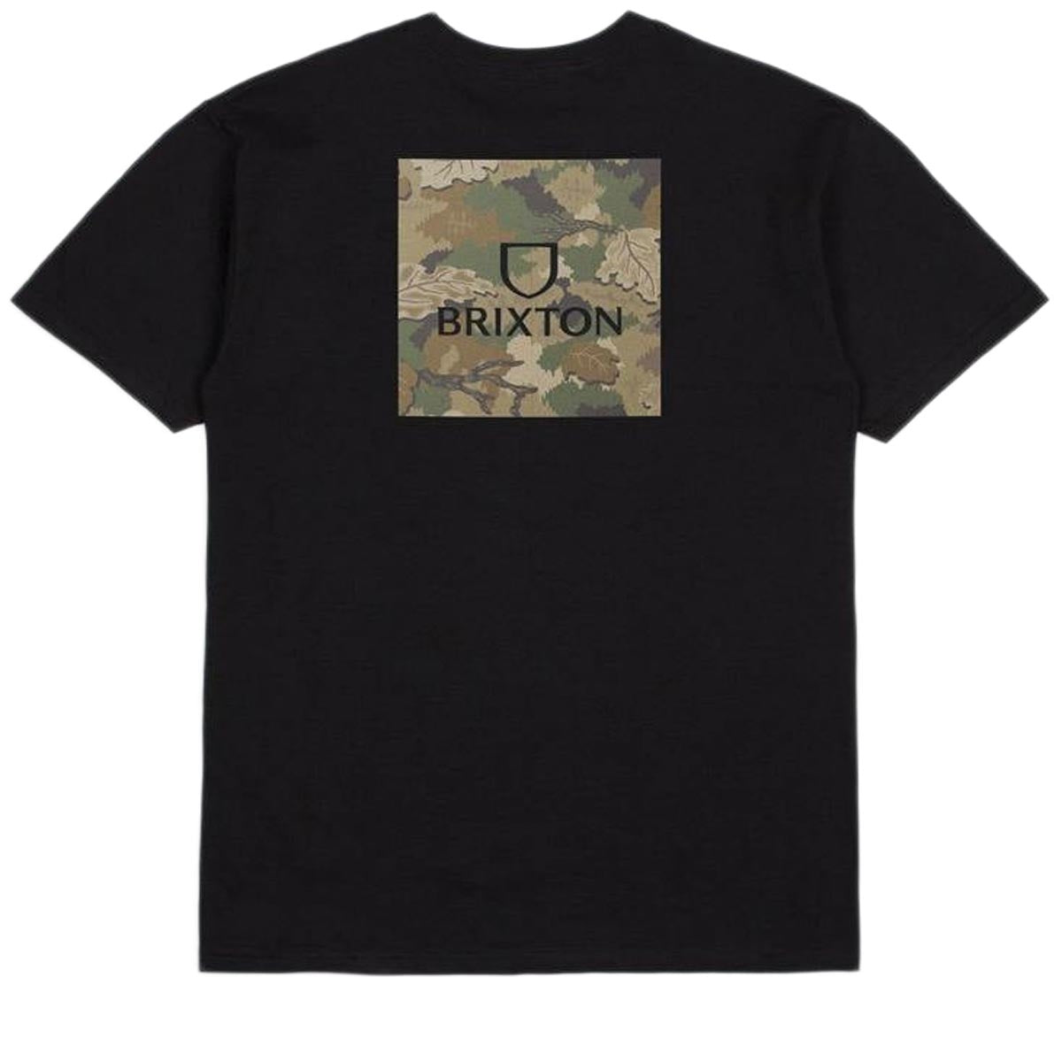 Brixton Alpha Square T-Shirt - Black/Leaf Camo