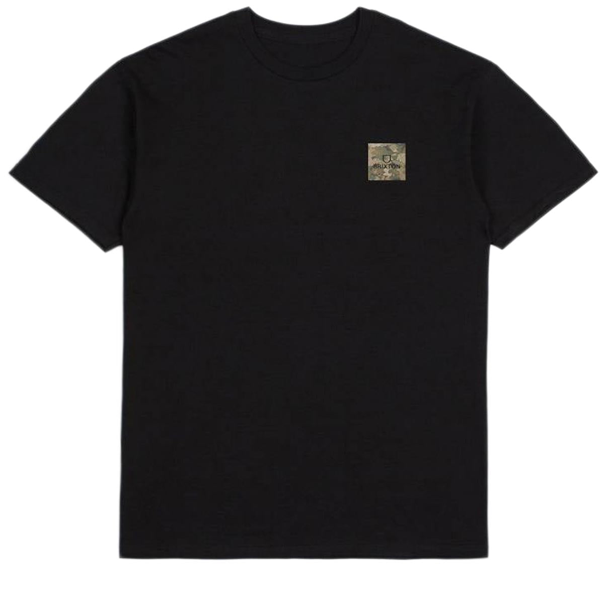Brixton Alpha Square T-Shirt - Black/Leaf Camo image 2