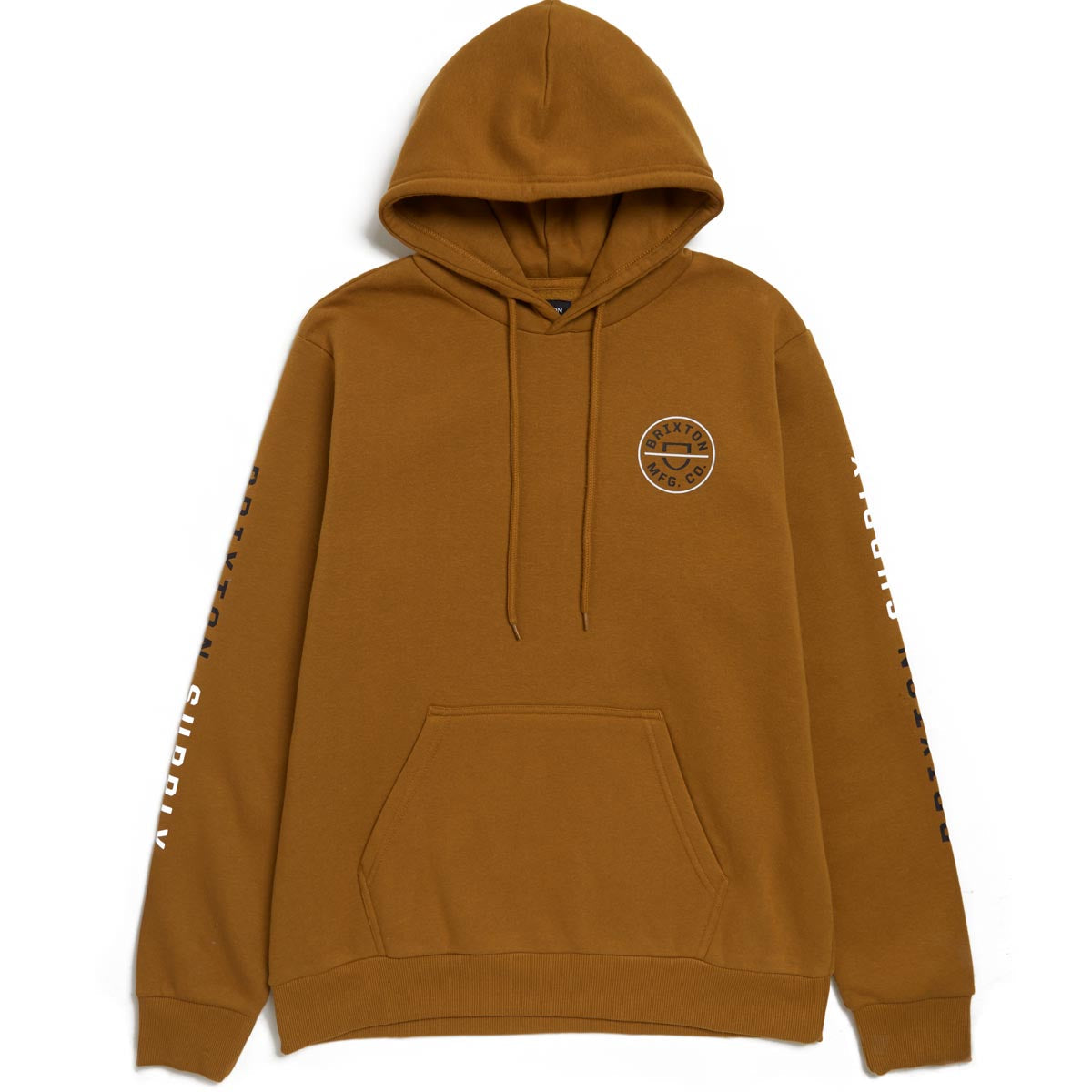 Brixton Crest Hoodie - Brown/White/Black