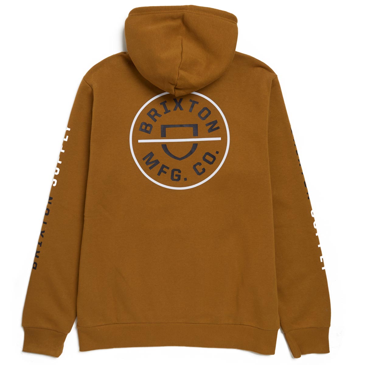 Brixton Crest Hoodie - Brown/White/Black image 2