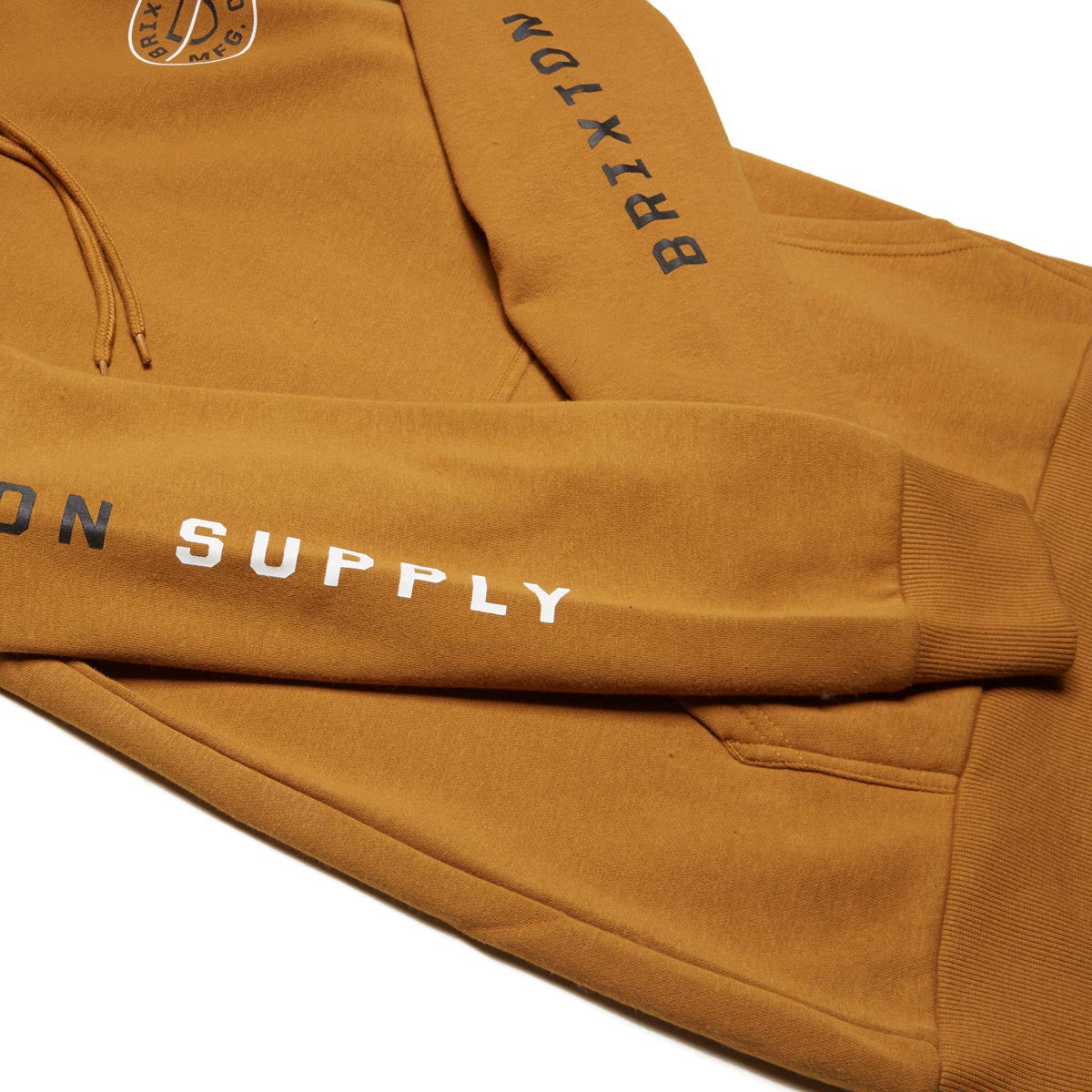Brixton Crest Hoodie - Brown/White/Black image 3