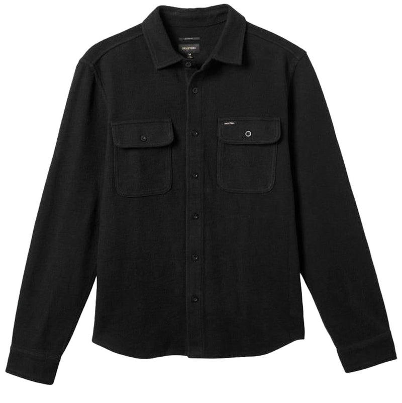 Brixton Bowery Textured Twill Over Shirt - Black
