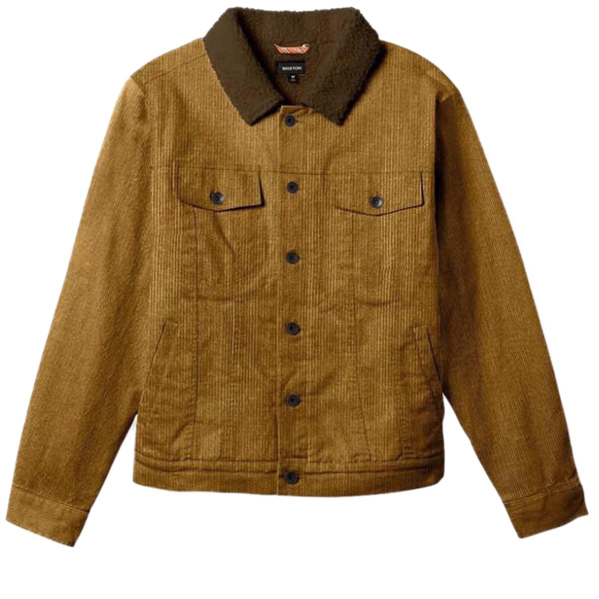 Brixton Builders Cable Lined Trucker Jacket - Khaki Cord image 1
