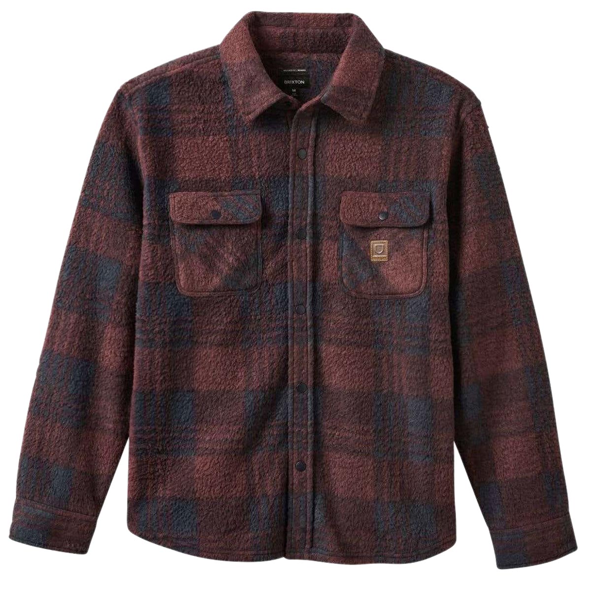 Brixton Bowery Long Sleeve Arctic Stretch Fleece Shirt - Cordovan Red/ – Daddies