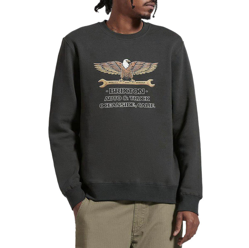 Brixton Repair Crew Sweater - Washed Black