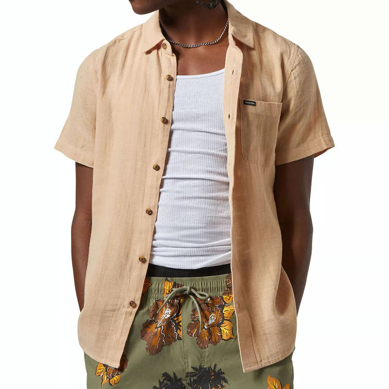 Brixton Charter Organic Cotton Shirt - Hazelnut