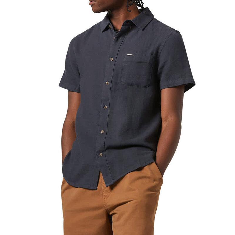 Brixton Charter Organic Cotton Shirt - Washed Black