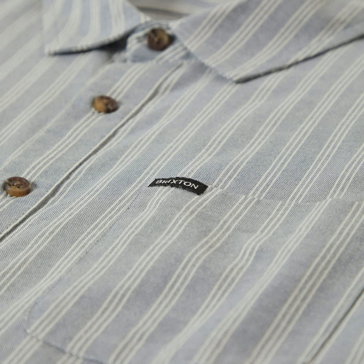 Brixton Cru Oxford Stripe Shirt - Basalt Blue/Whitcap Stripe – Daddies Board Sho