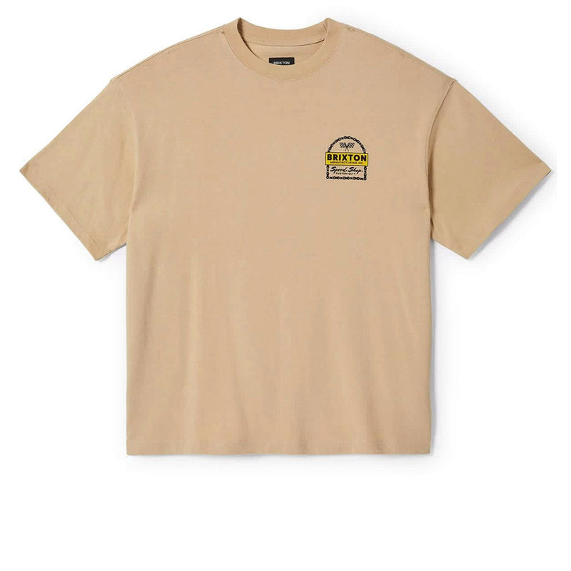 Brixton Drayton Heavyweight Relaxed T-Shirt - Cream Classic Wash