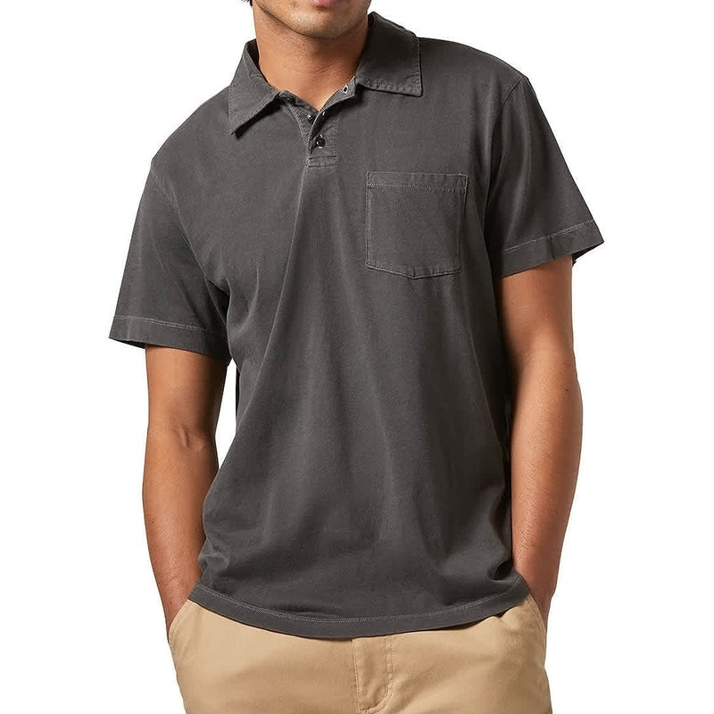 Brixton Vintage Wash Polo Shirt - Washed Black