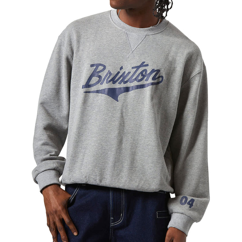 Brixton The League Broken In Sweatshirt - Heather Grey