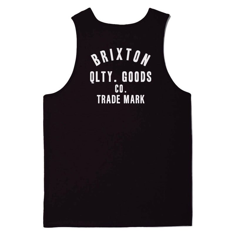 Brixton Woodburn Tank Top - Washed Black/White/White