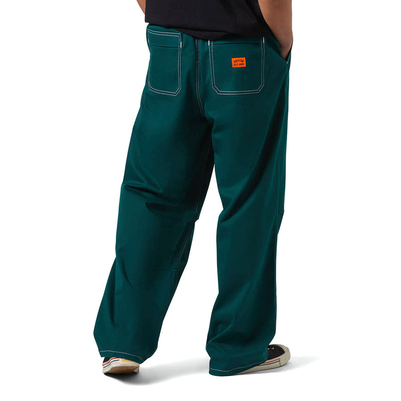 Brixton Baggy Skate Pants - Deep Emerald