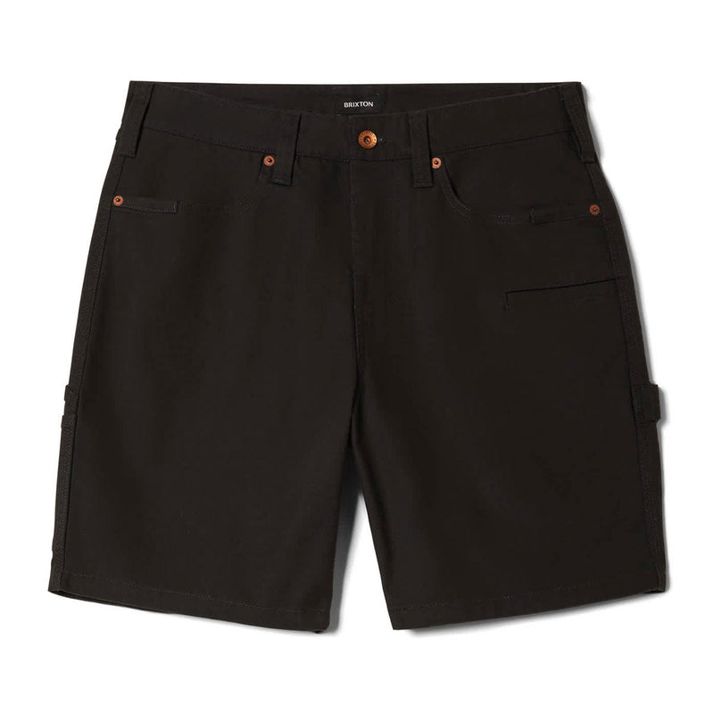 Brixton Builders Carpenter Baggy Shorts - Washed Black