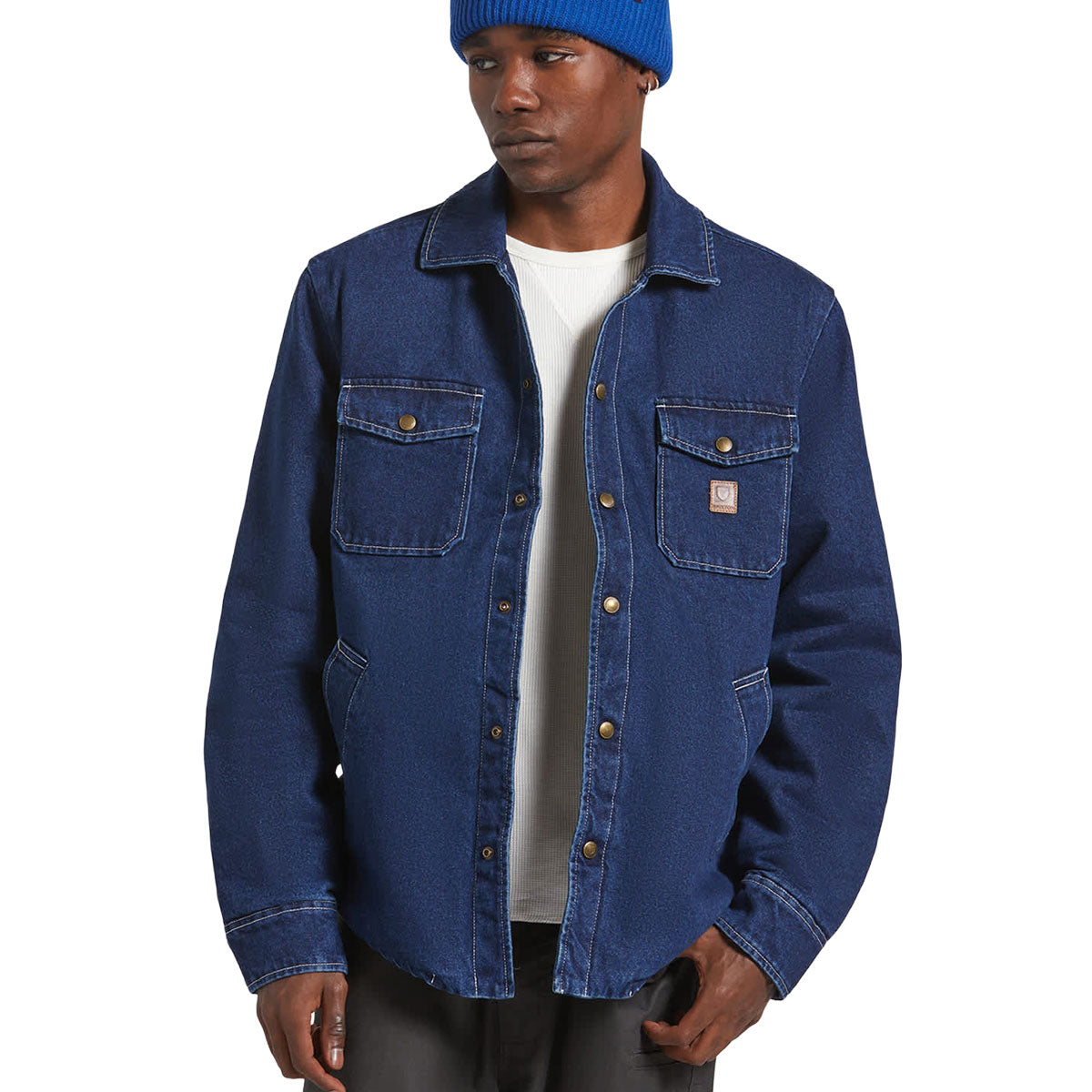 Brixton Durham Lined Jacket - Medium Wash Denim image 1