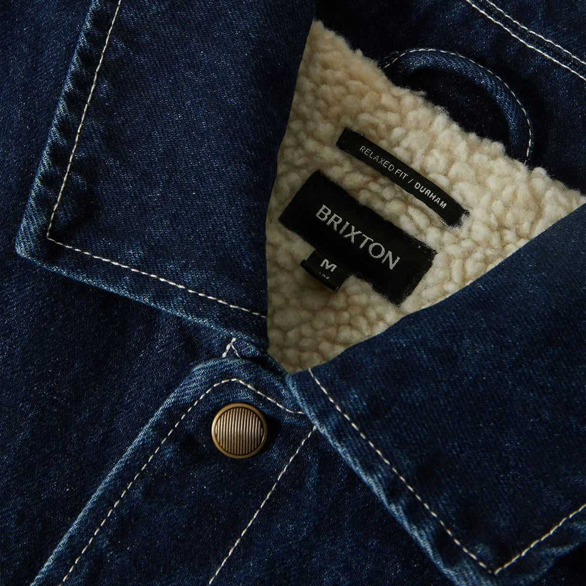 Brixton Durham Lined Jacket - Medium Wash Denim image 5