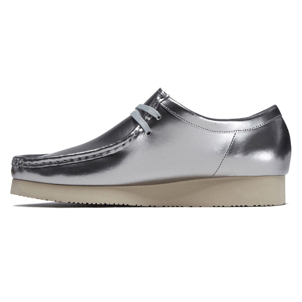 Clarks Wallabee Shoes - Silver image 2