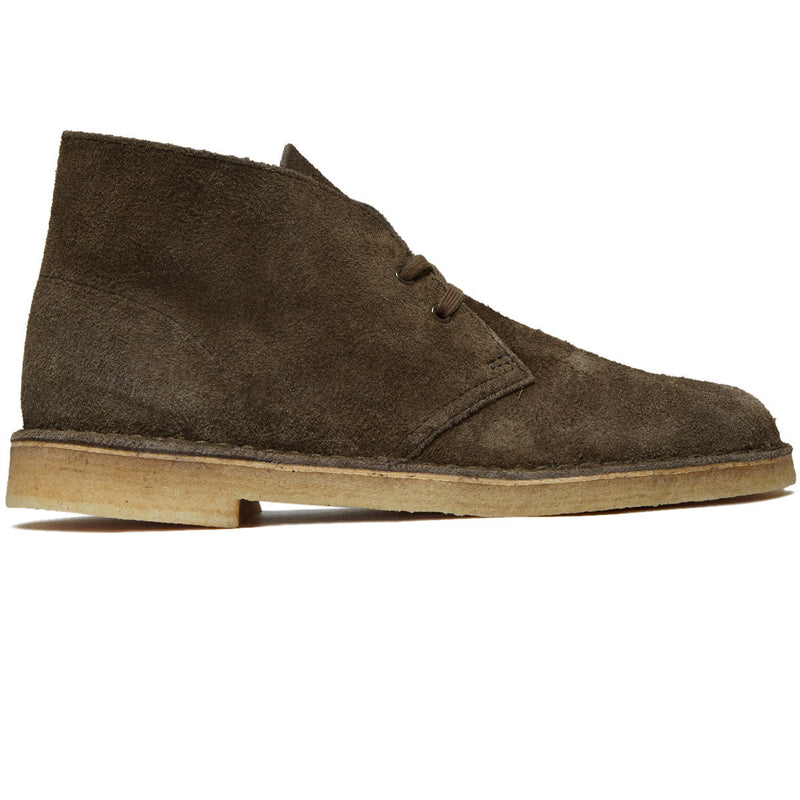 Clarks Desert Boots - Dark Khaki Suede