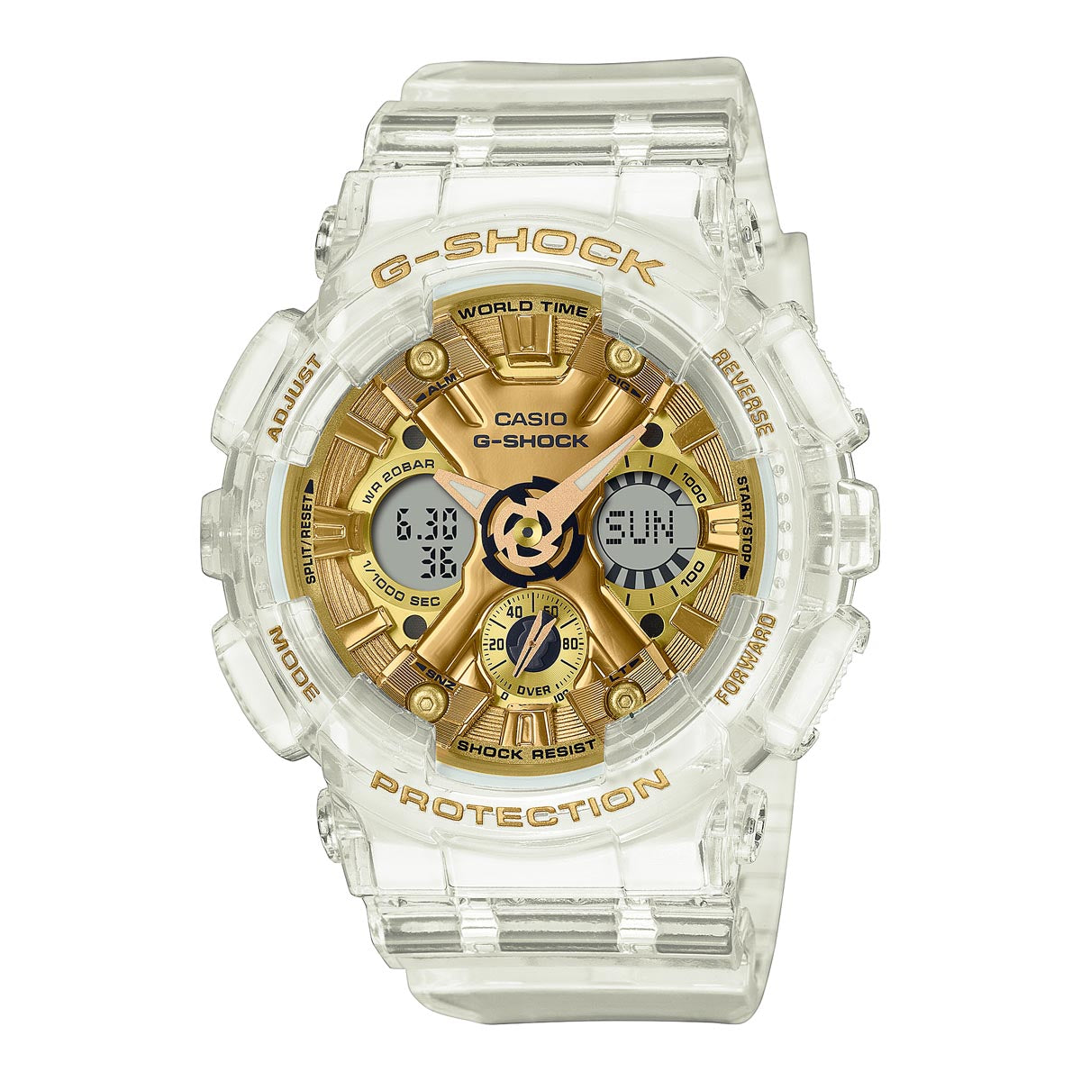 G-Shock GMAS120SG-7A Watch - Clear/Gold