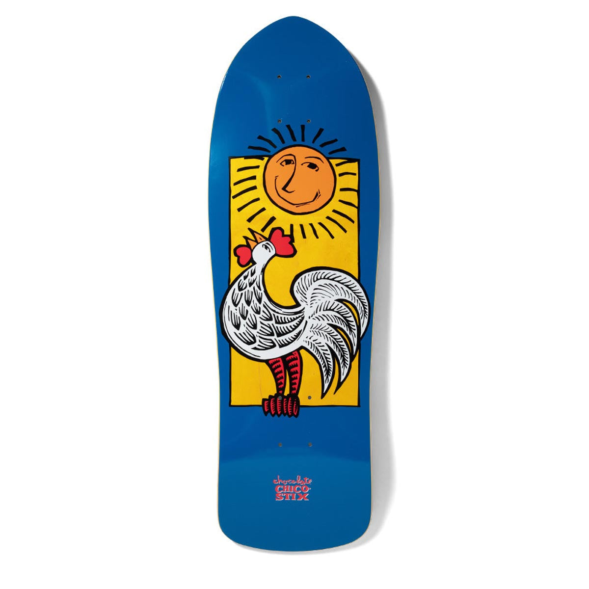 Chocolate Nicaraguan Sunrise Brenes Retro Skateboard Deck - Blue - 9.75