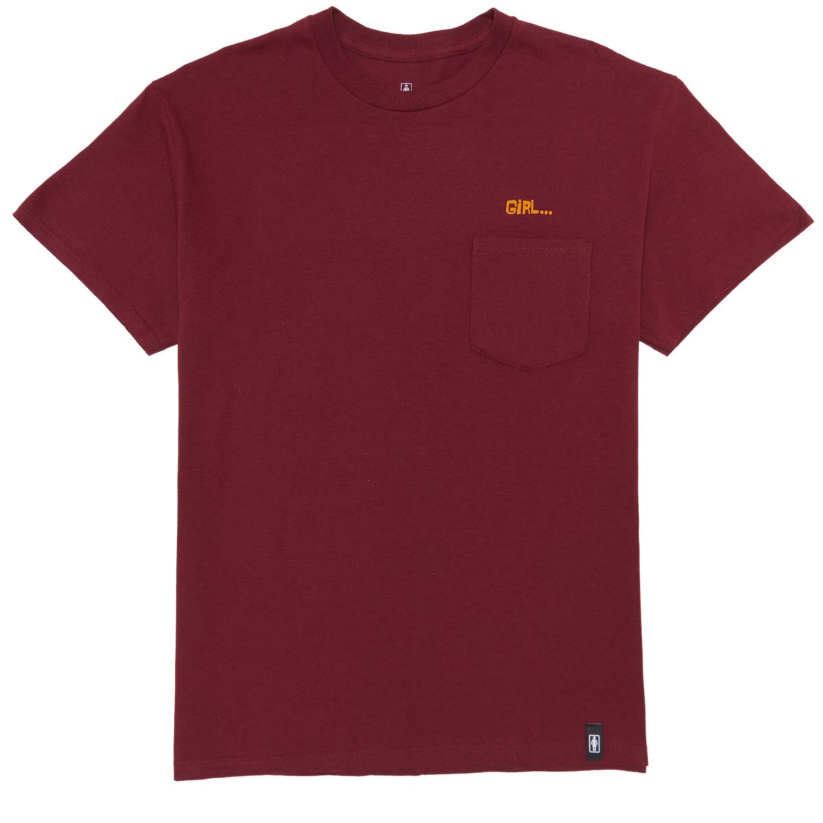 Girl Etcetera Pocket T-Shirt - Maroon image 1