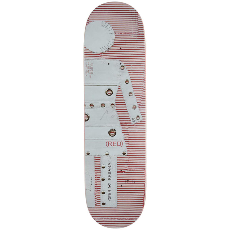 Girl Geering Stripe Skateboard Deck - Red - 8.50