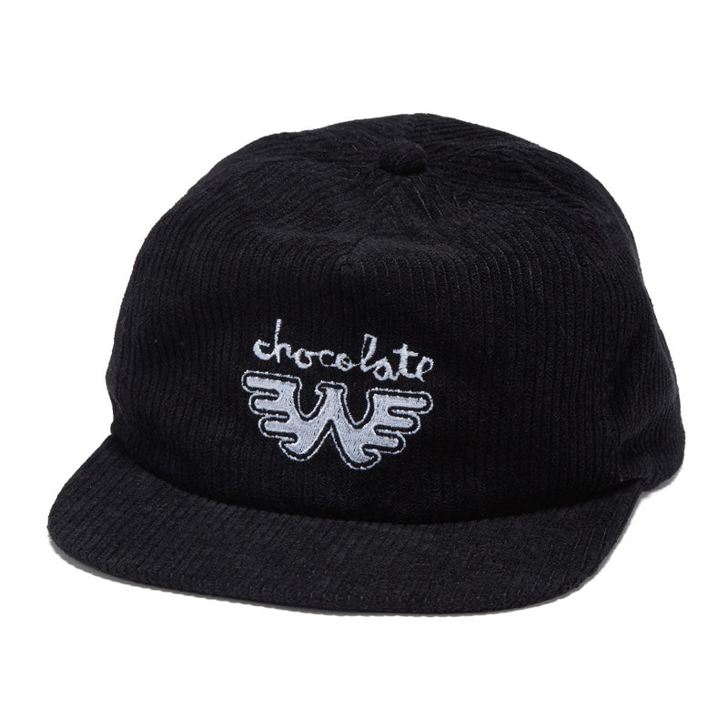 Chocolate x Waylon W Cord 5 Panel Hat - Black