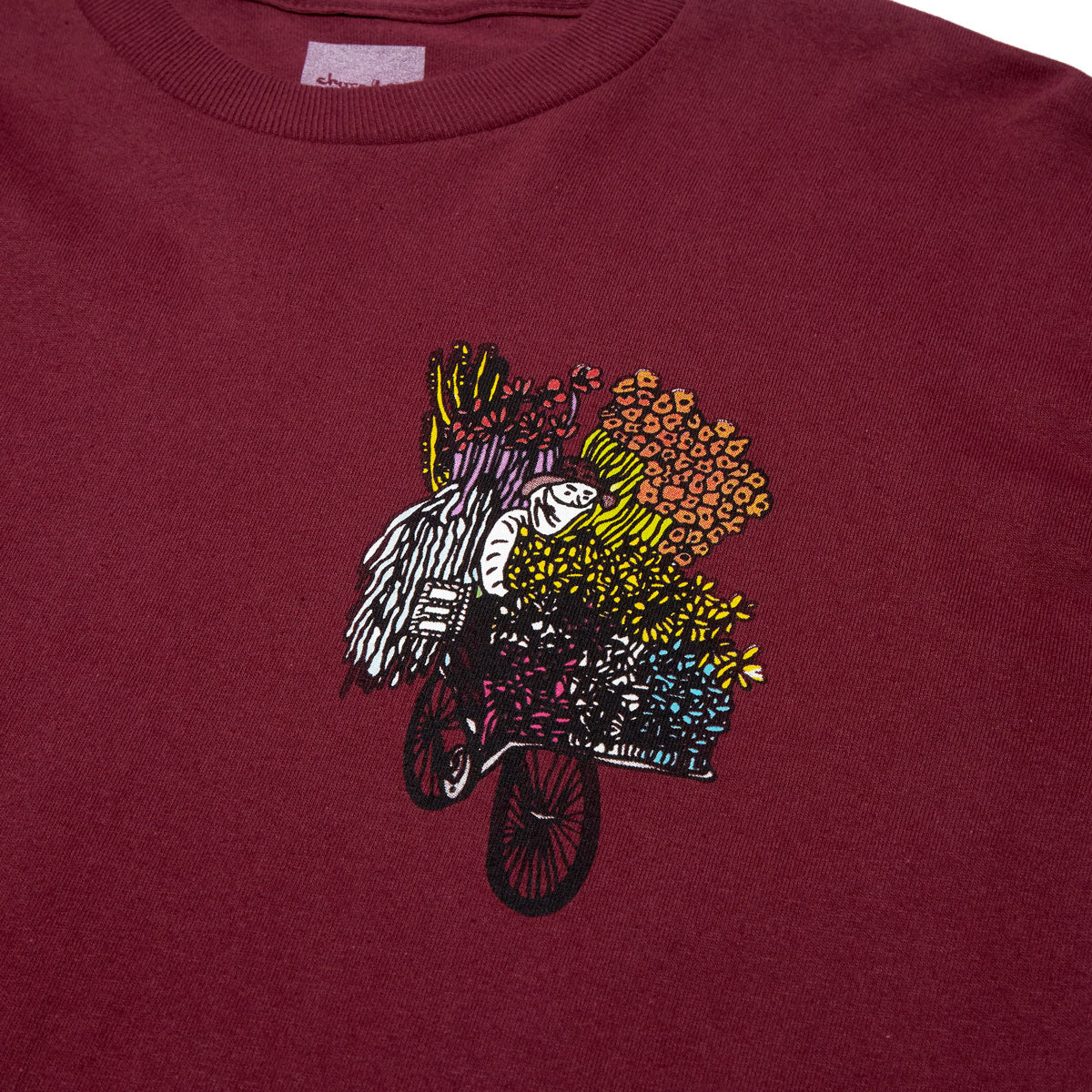 Chocolate Cada Dia Long Sleeve T-Shirt - Burgundy image 3