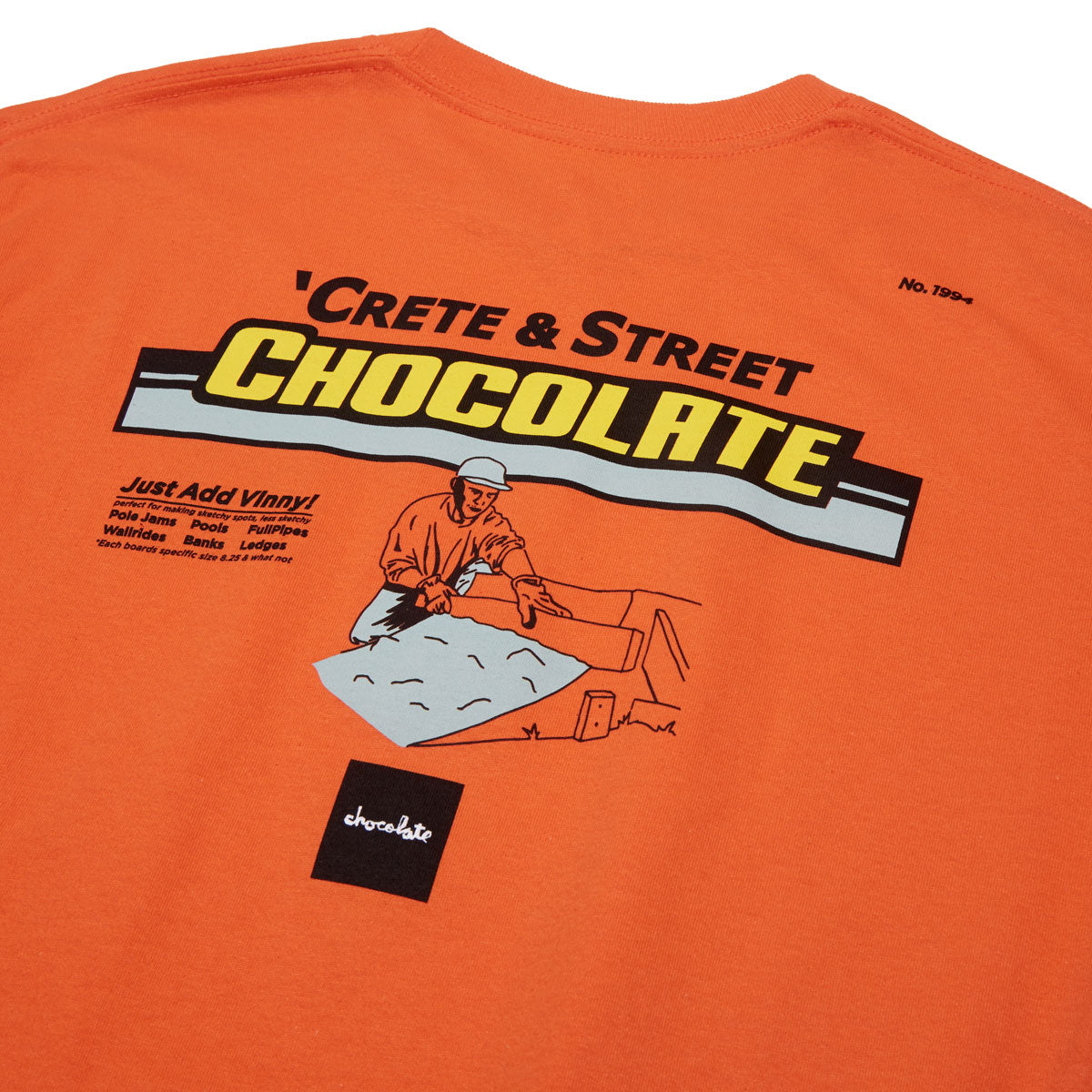 Chocolate Crete & Street Long Sleeve T-Shirt - Orange image 4