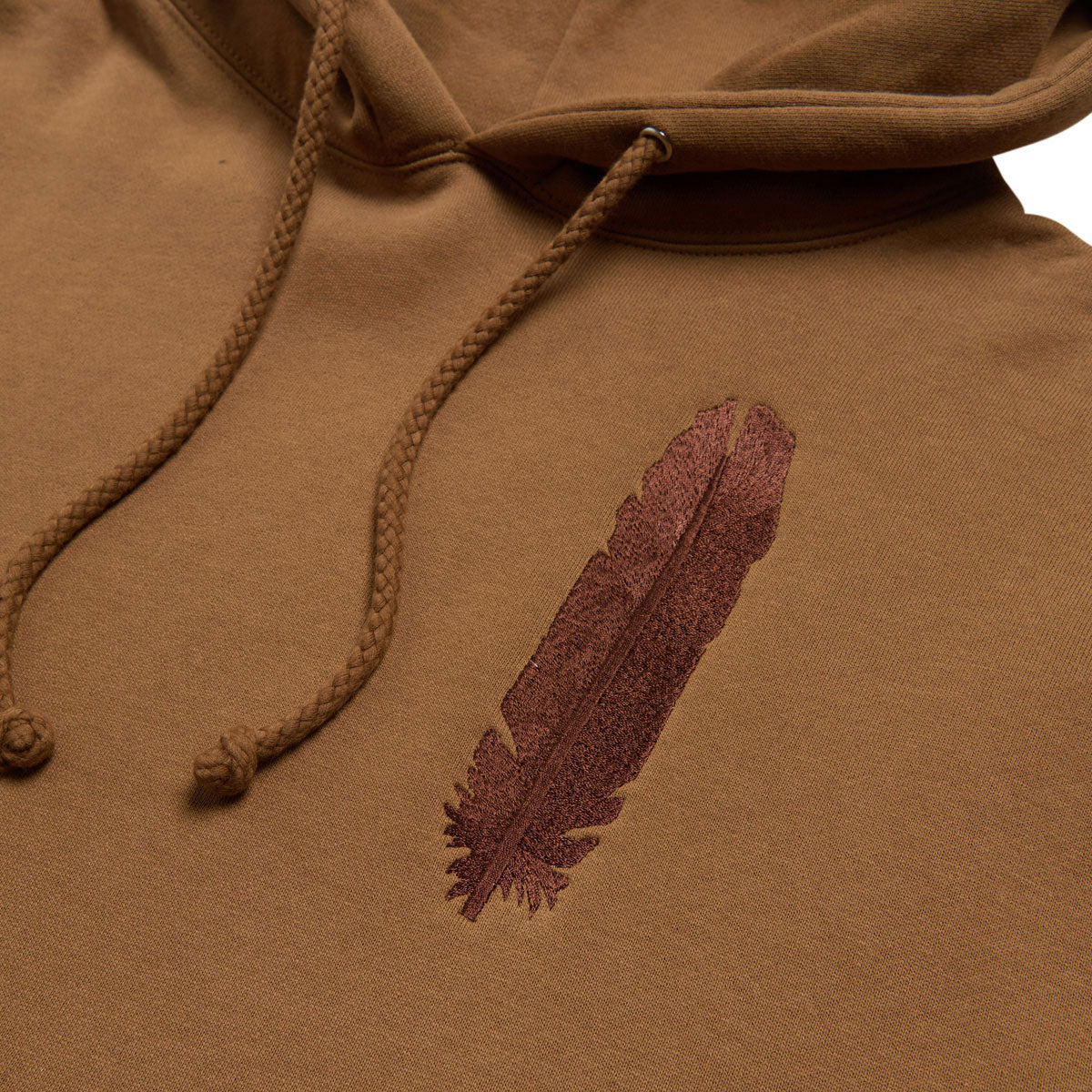 Girl Feather Heavy Hoodie - Saddle image 2