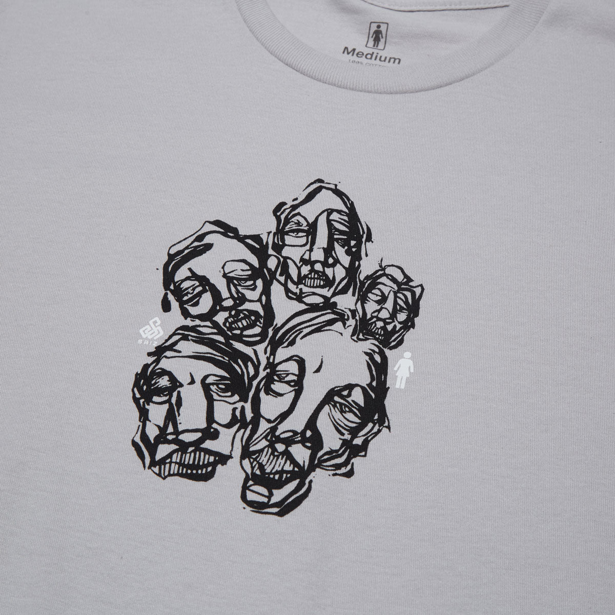 Girl Faces T-Shirt - Silver image 2