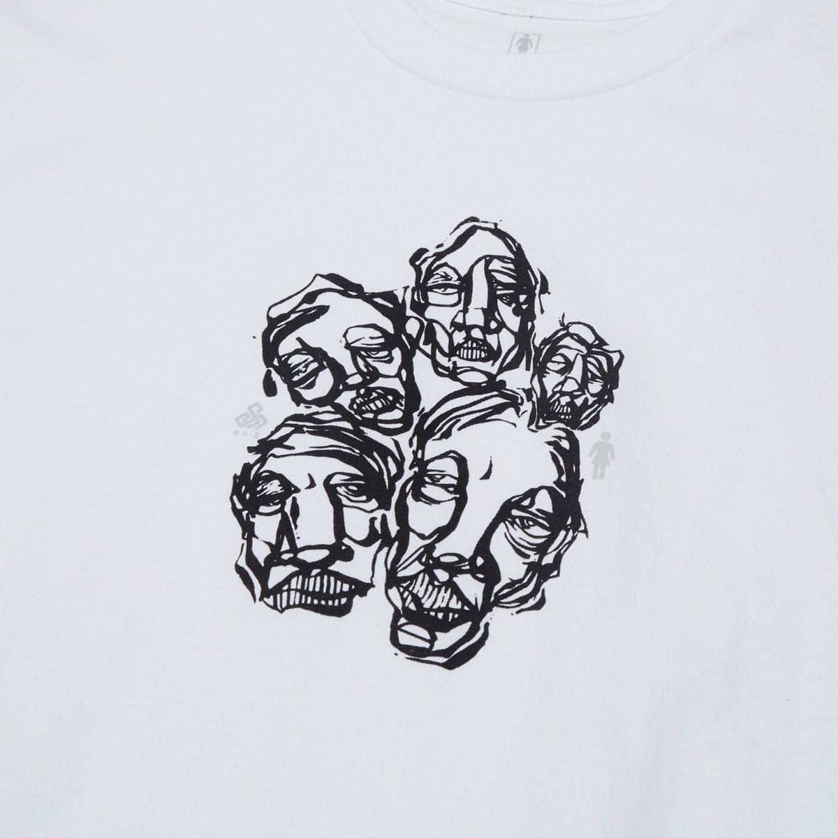 Girl Faces T-Shirt - White image 2
