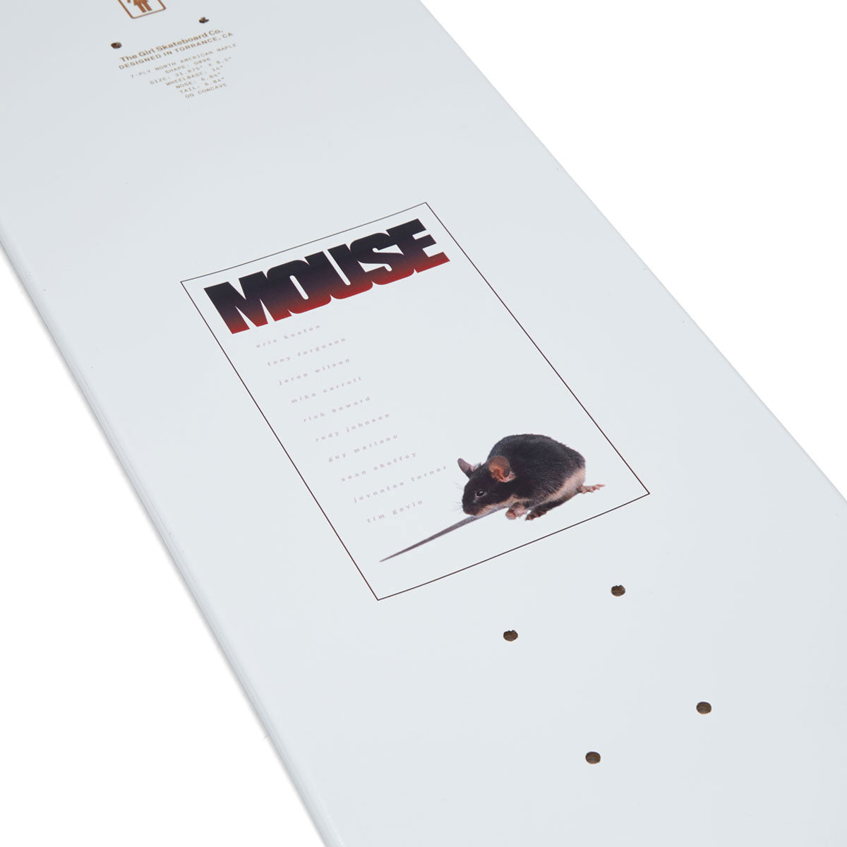 Girl Carroll Mouse One Off Skateboard Complete - 8.375