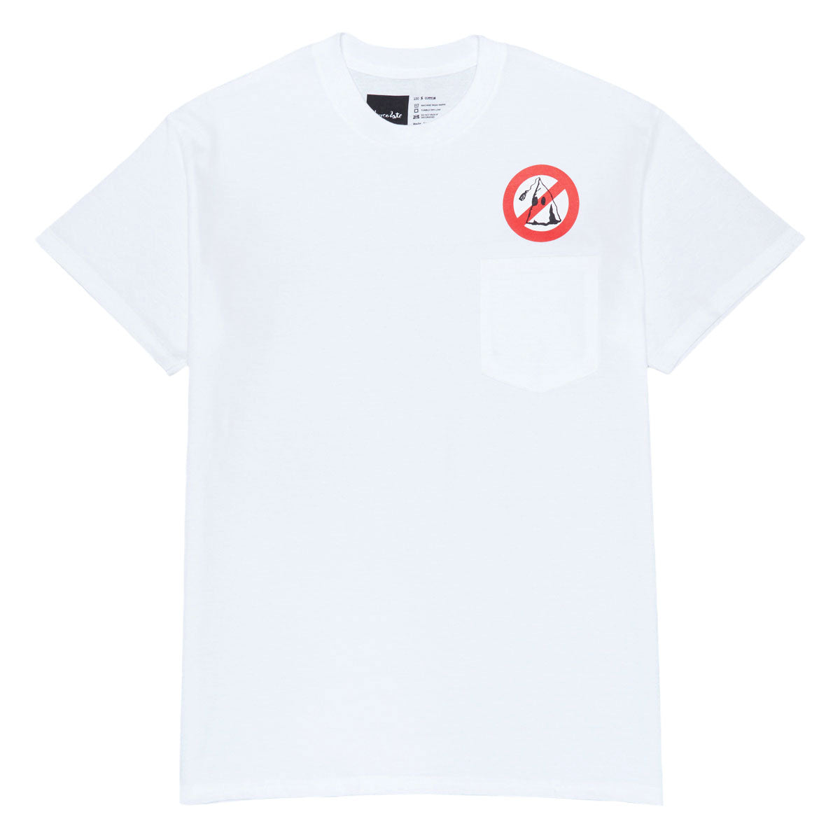 Chocolate White Lines Pocket T-Shirt - White image 1