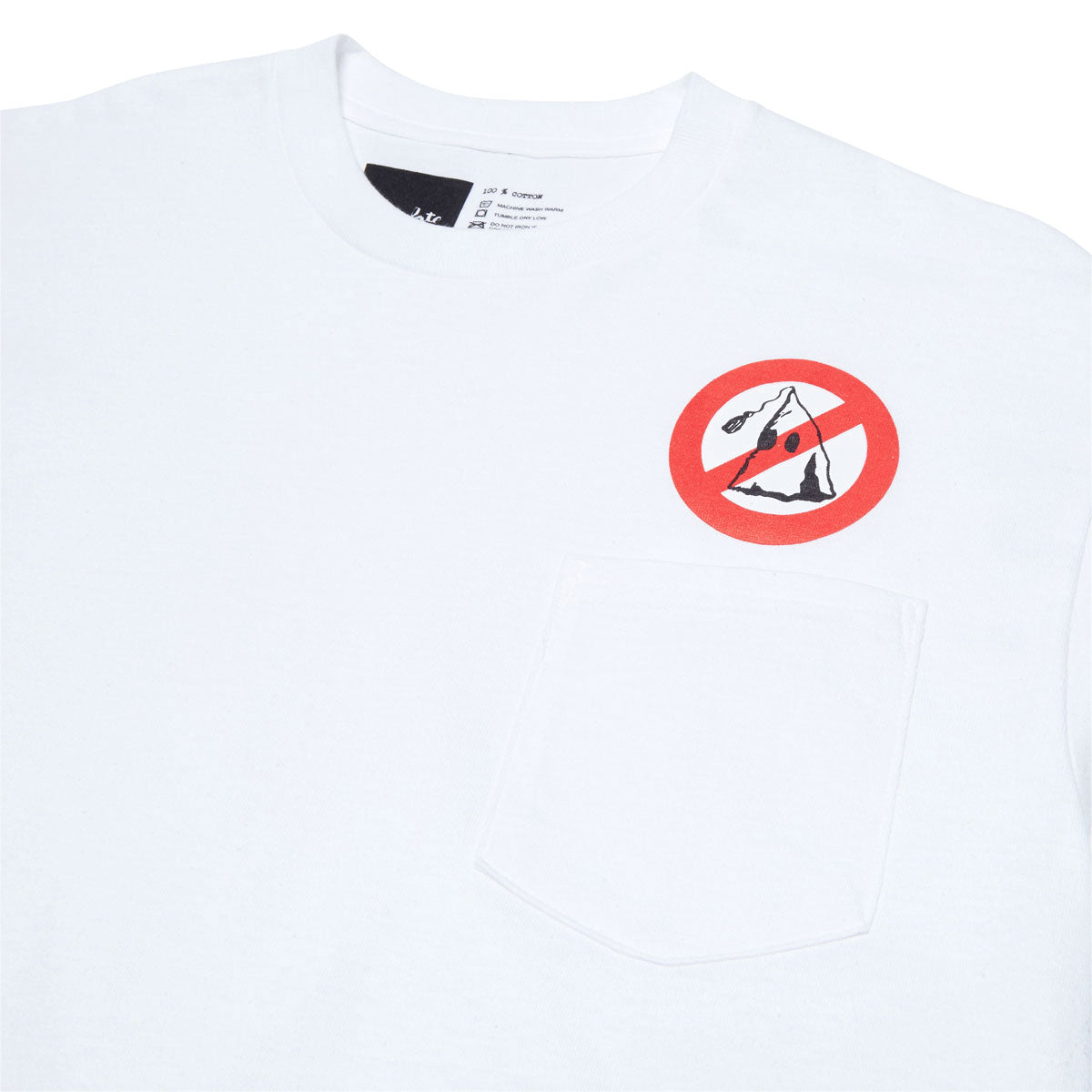 Chocolate White Lines Pocket T-Shirt - White image 2
