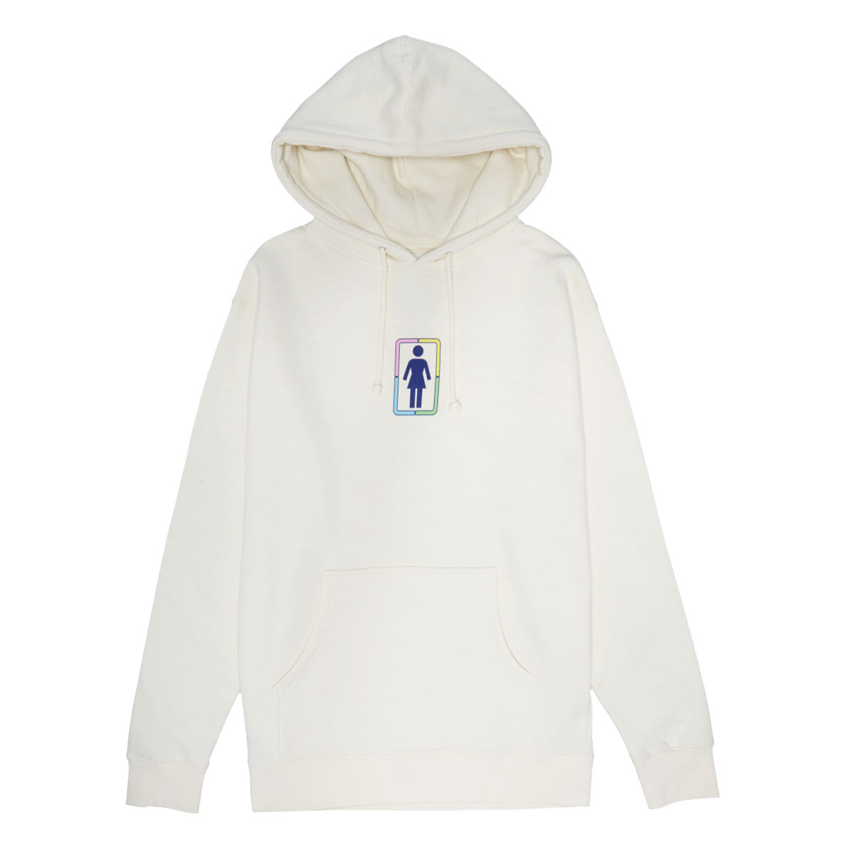 Girl x Hello Kitty Rainbow Stacked Hoodie - Cream image 1