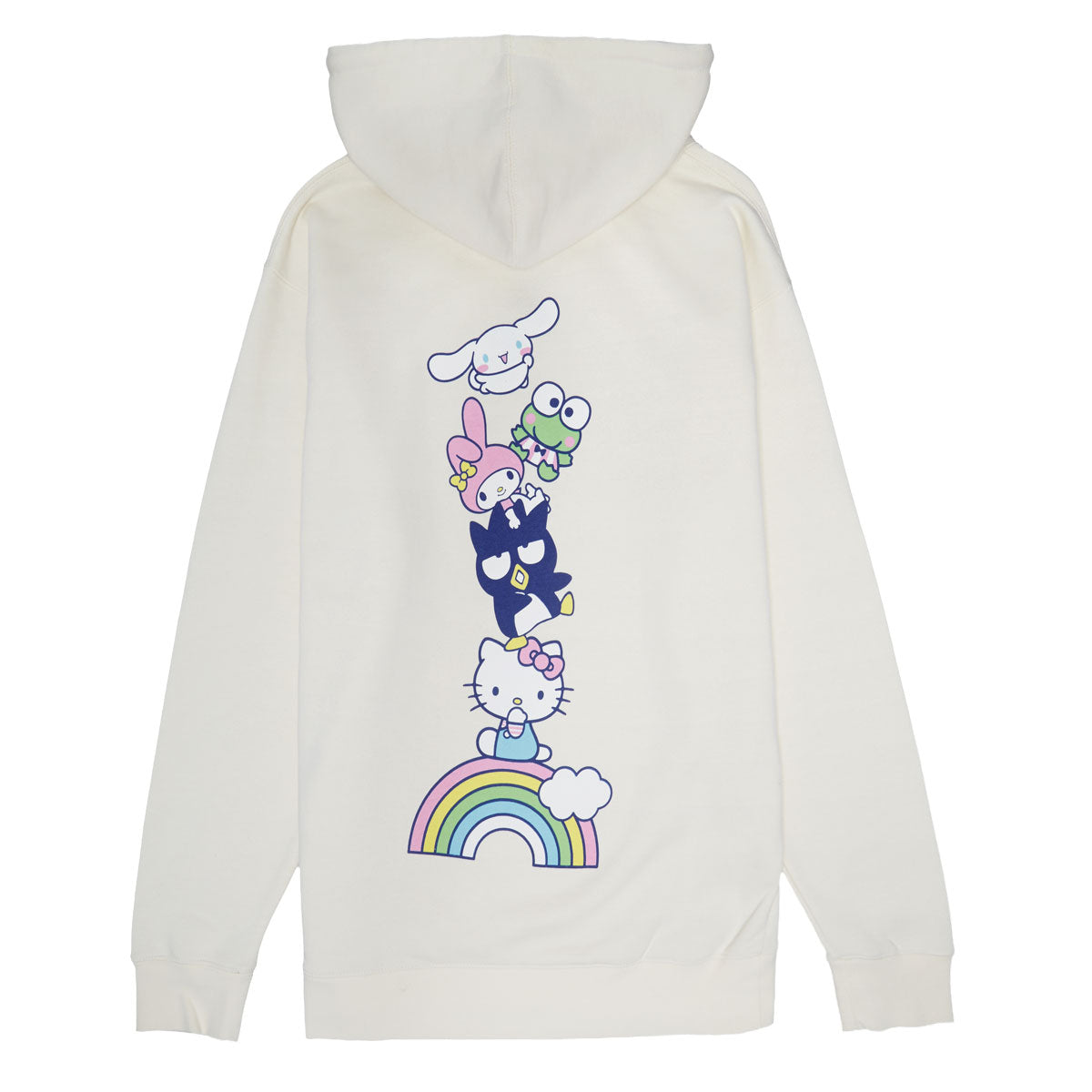 Girl x Hello Kitty Rainbow Stacked Hoodie - Cream image 2