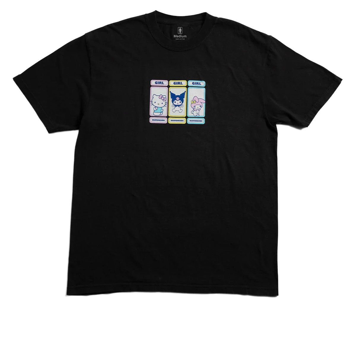 Girl x Hello Kitty Rainbow Triple OG T-Shirt - Black image 1