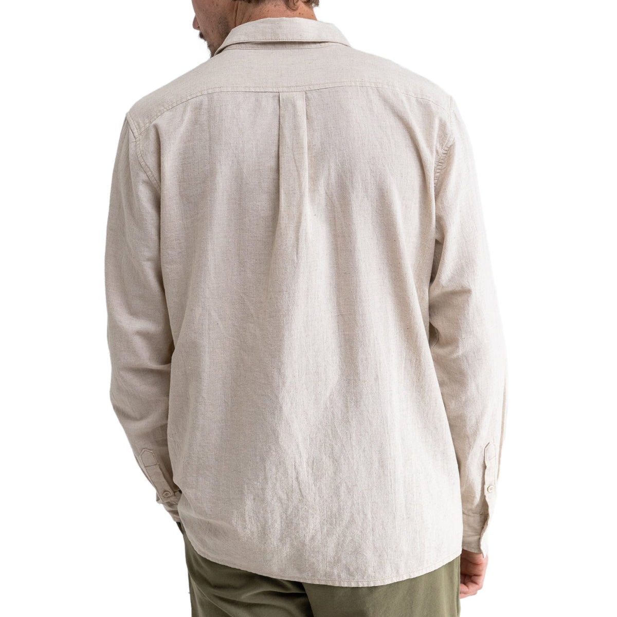 Rhythm Classic Linen Long Sleeve Shirt - Sand image 2