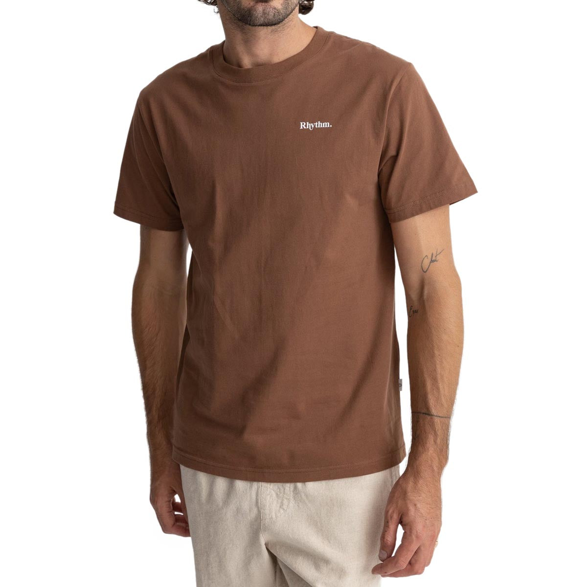 Rhythm Classic Brand T-Shirt - Chocolate image 2