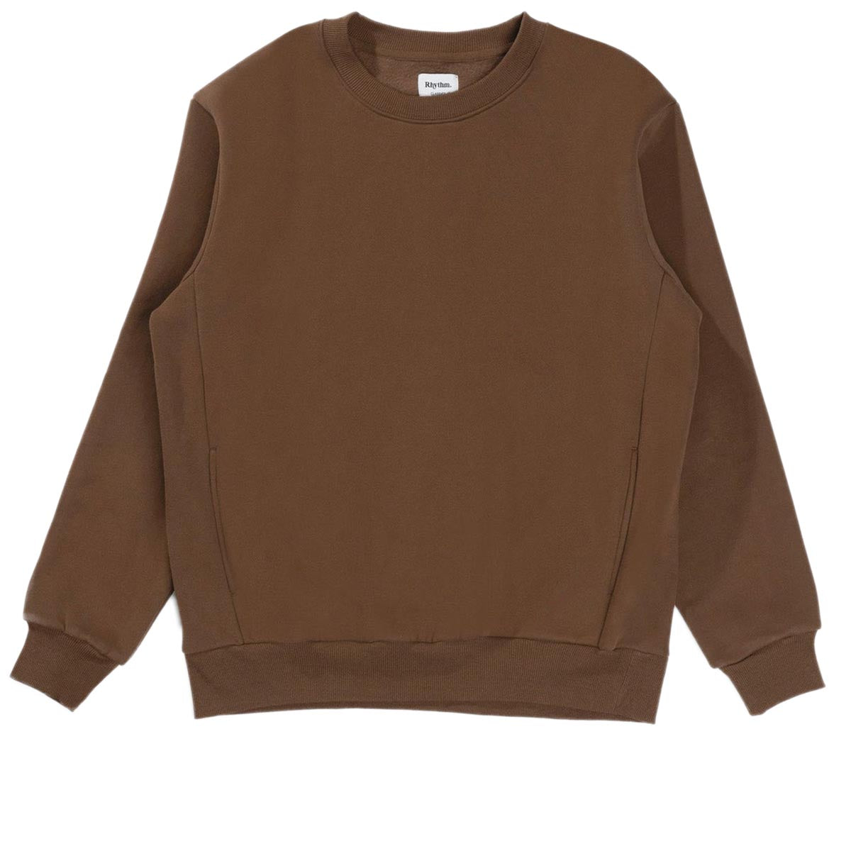 Rhythm Classic Fleece Crew Sweatshirt - Chocolate image 3