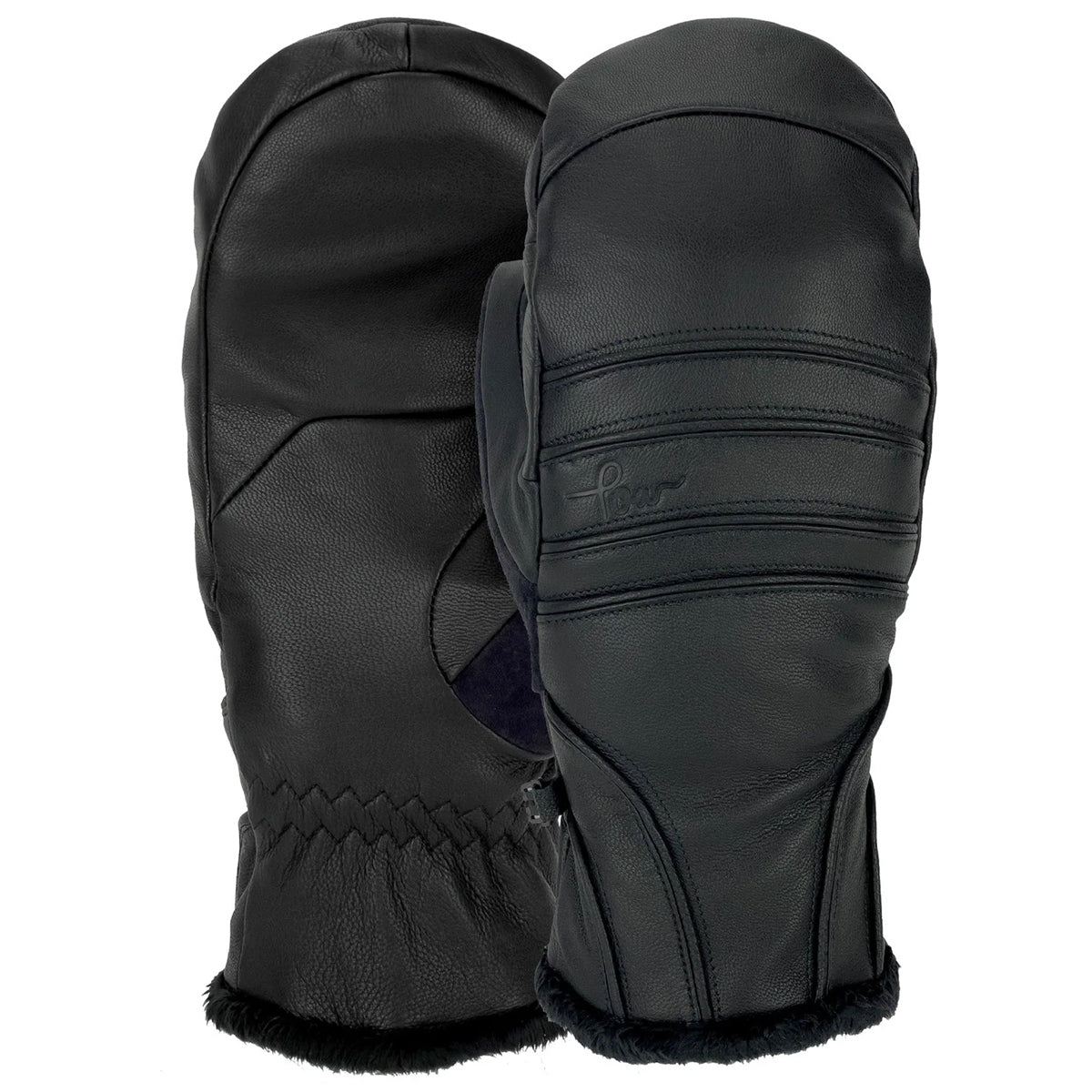 POW Womens Revival Mitt Snowboard Gloves - Black image 1
