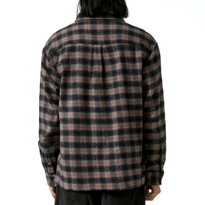 Former Manners Plaid Long Sleeve Shirt - Taupe