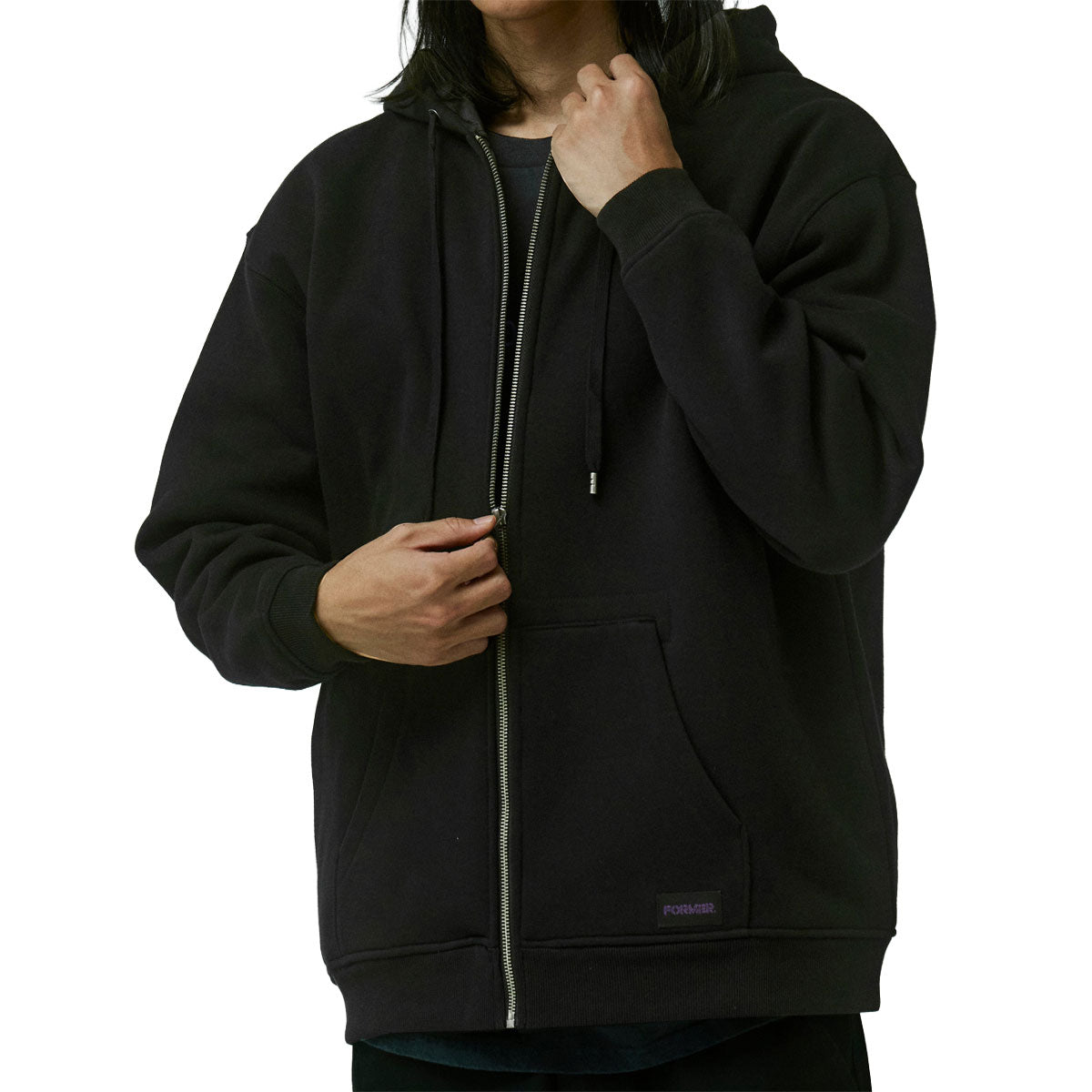 Former Global Mind Lined Zip Up Hoodie - Black image 3