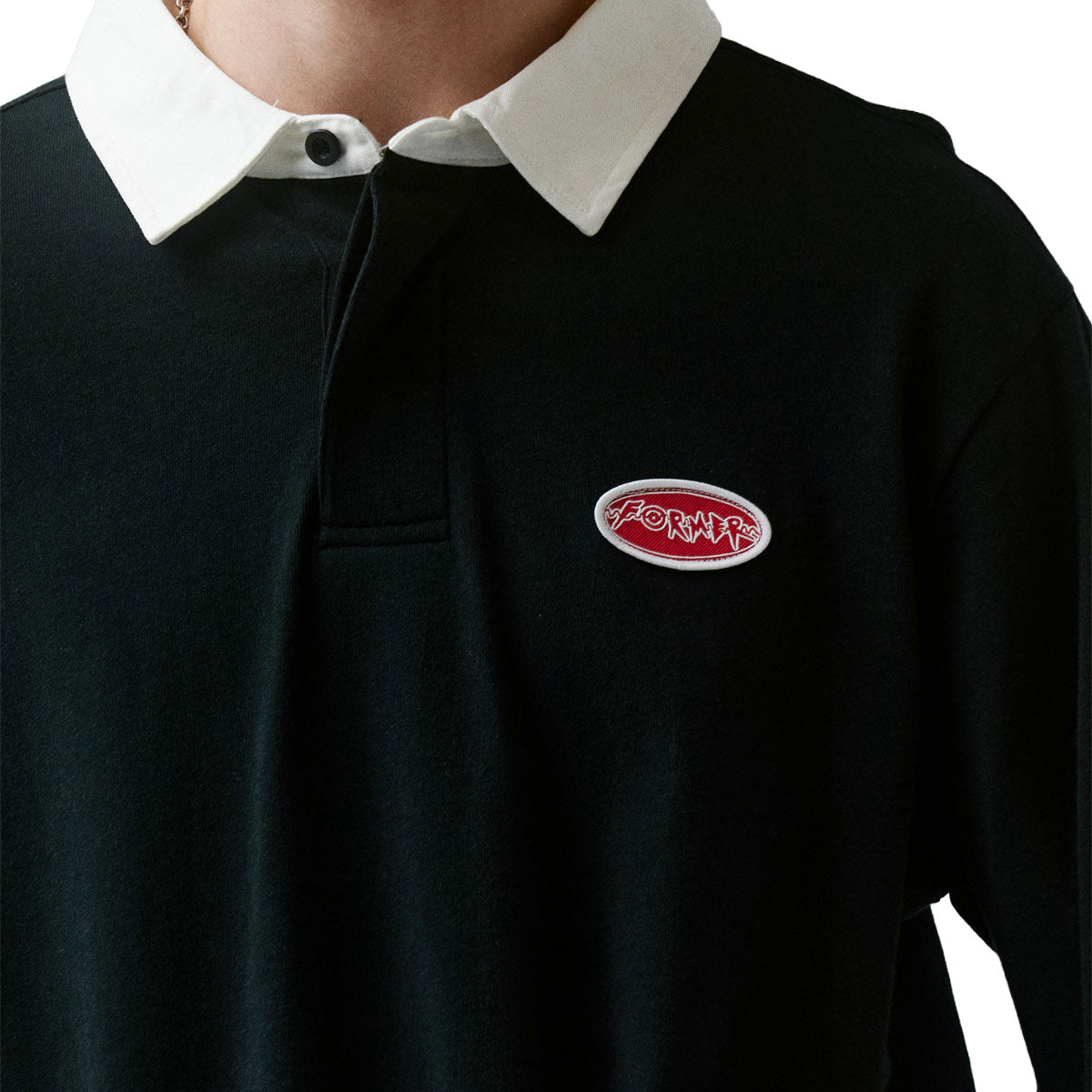 Former Reynolds Flatline Rugby Polo Shirt - Black image 3