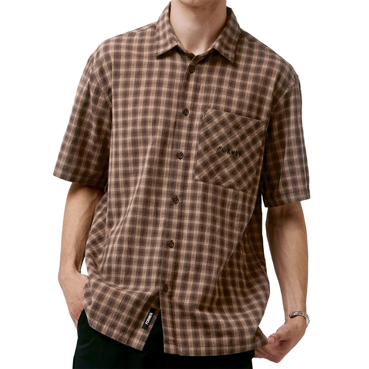 Former Manners Check Shirt - Bark image 3