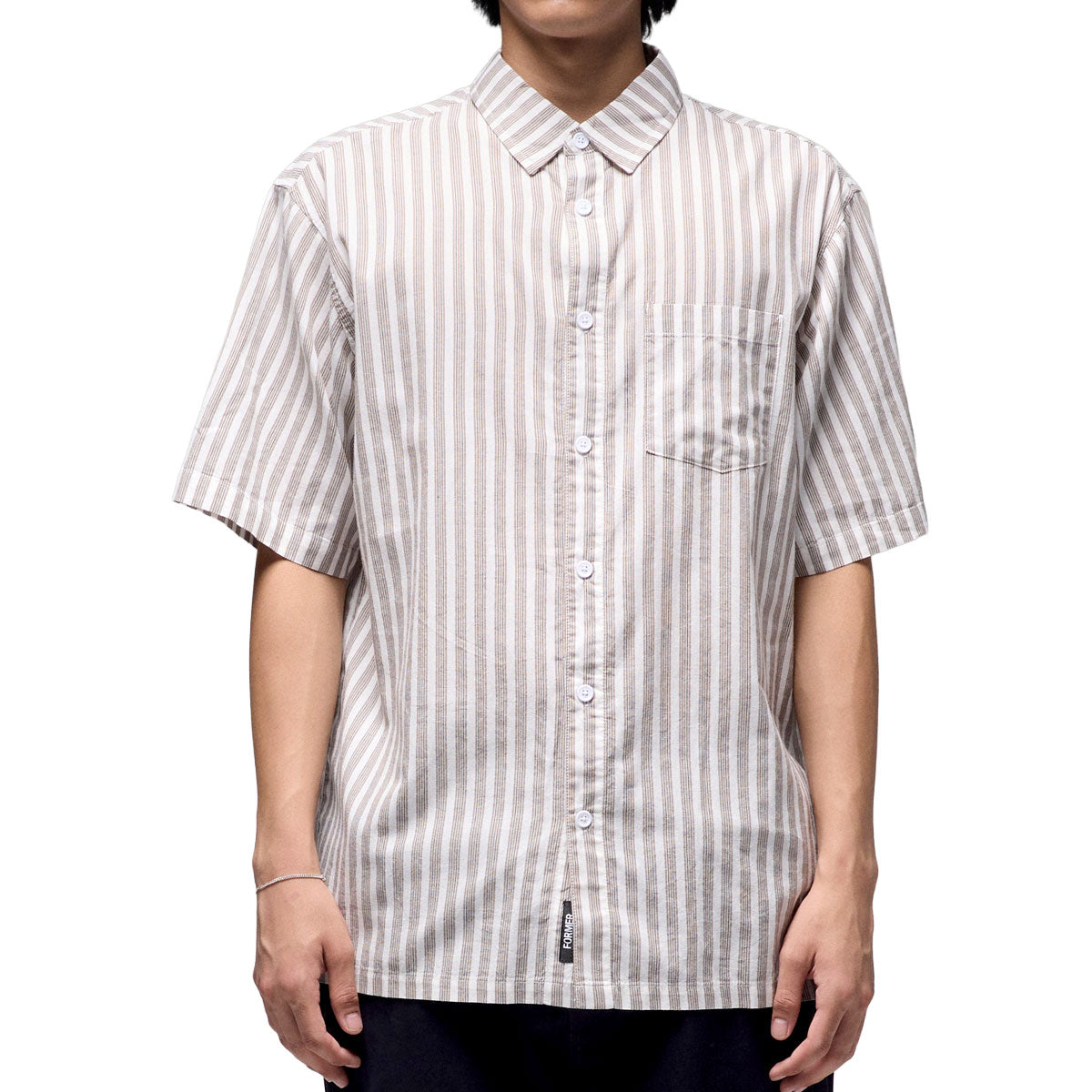 Former Reynolds Stripe Shirt - Choc image 1